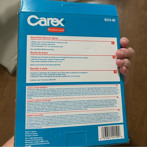 Carex hand held shower spray NWT - Picture 3 of 3